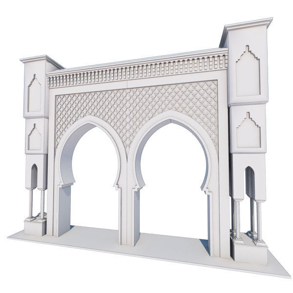 Traditional Moroccan Door Fes City 2 3D model_6
