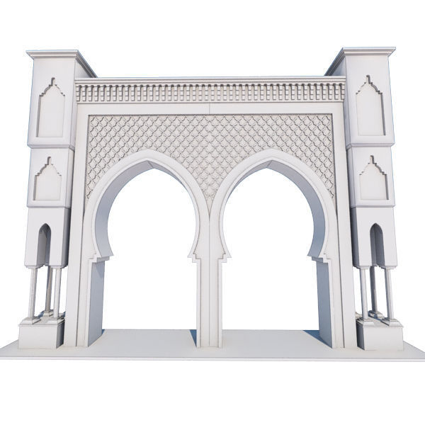 Traditional Moroccan Door Fes City 2 3D model_7