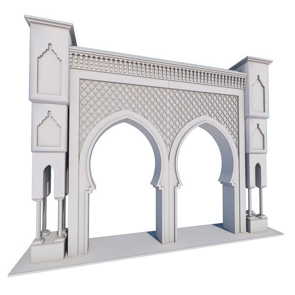 Traditional Moroccan Door Fes City 2 3D model_5