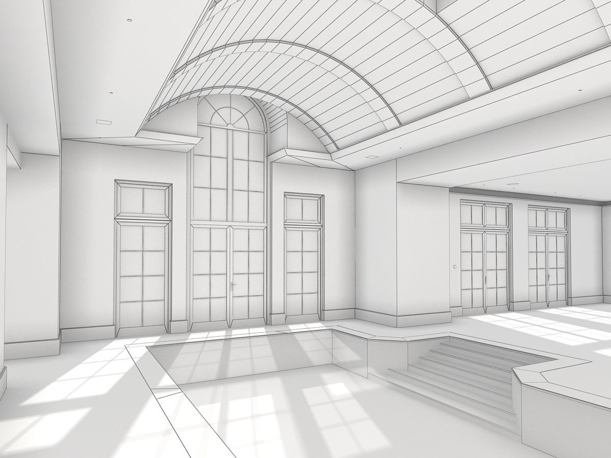 Two Indoor Pools 3D model_2