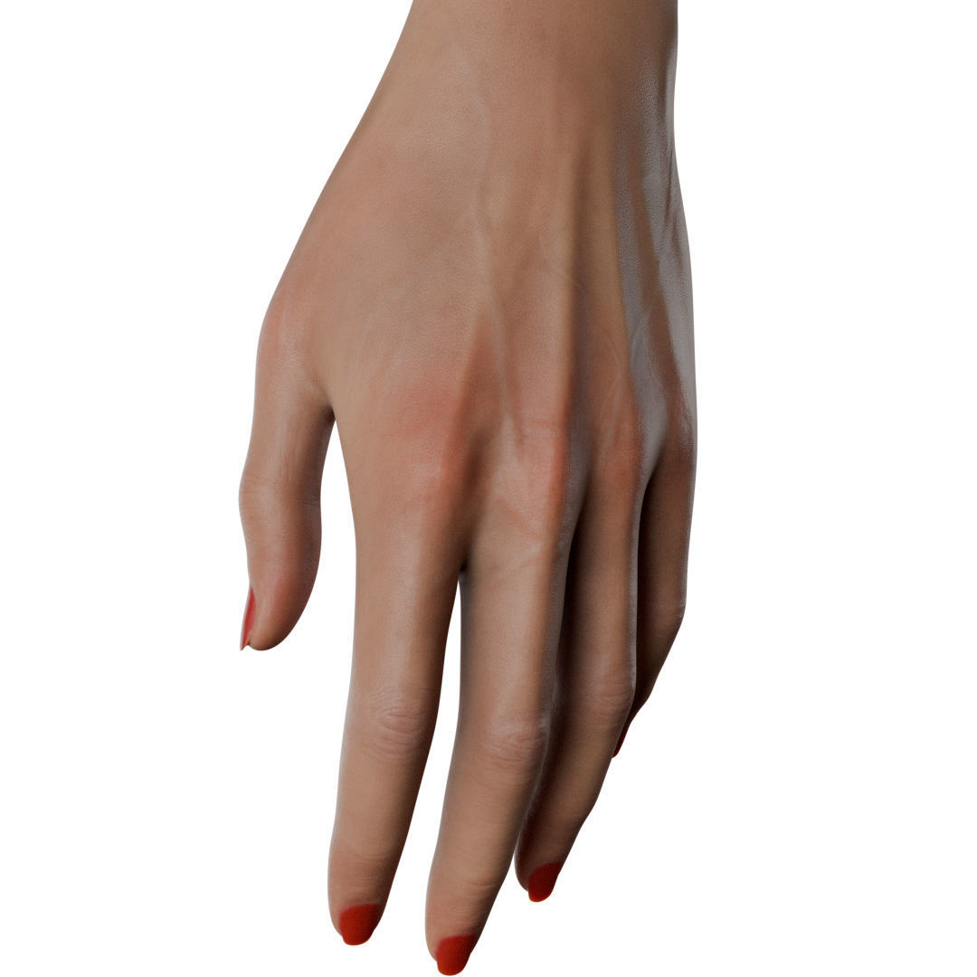 Female Hand Low-poly 3D model_25
