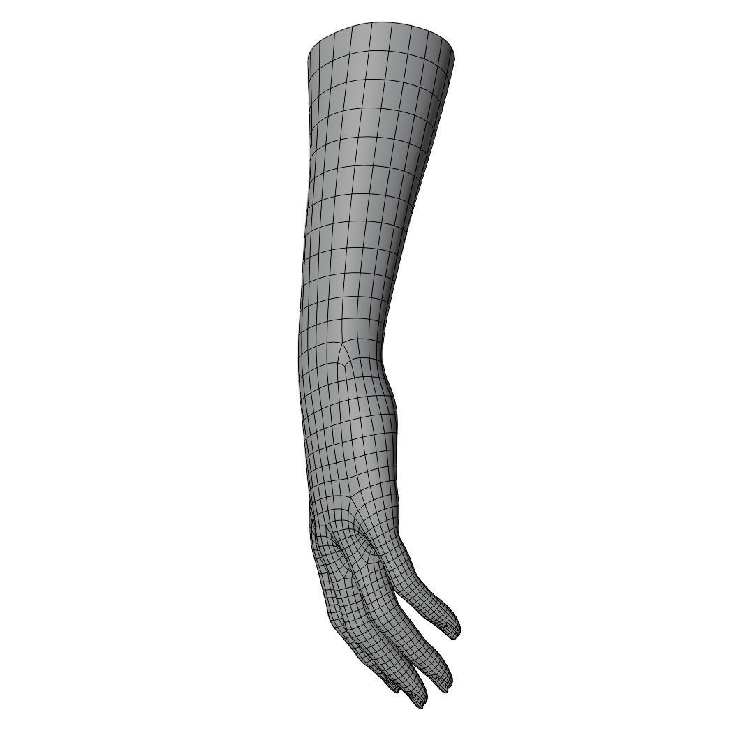 Female Hand Low-poly 3D model_18