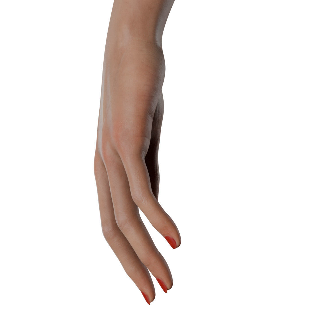 Female Hand Low-poly 3D model_39