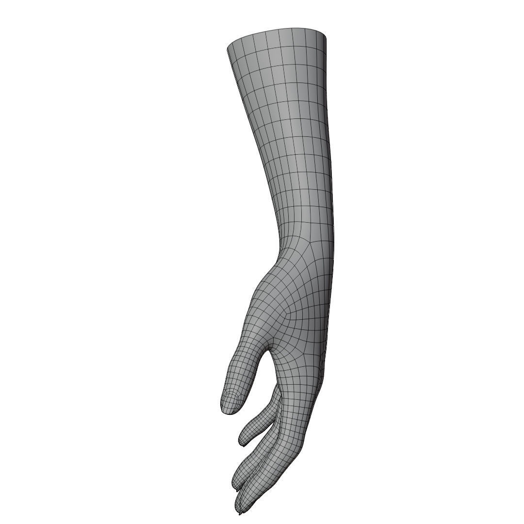 Female Hand Low-poly 3D model_14