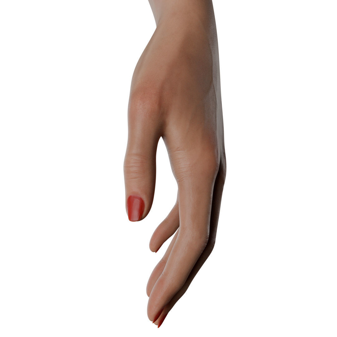 Female Hand Low-poly 3D model_28