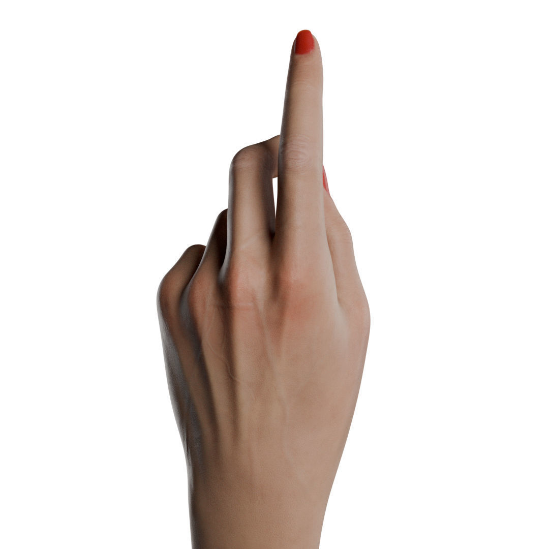 Female Hand Low-poly 3D model_8