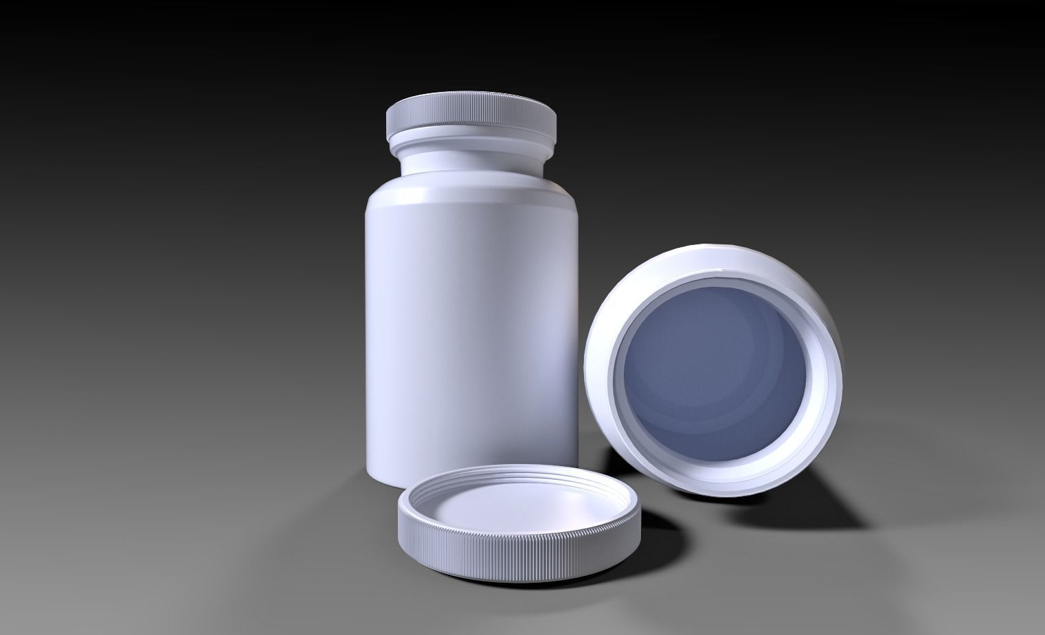 Generic Pill Bottle 3D model_2
