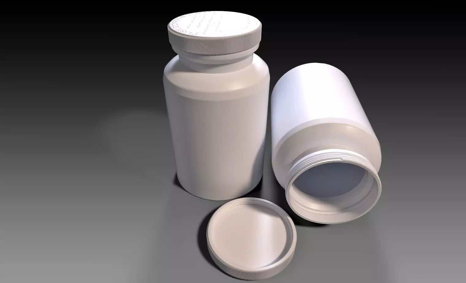 Generic Pill Bottle 3D model_0