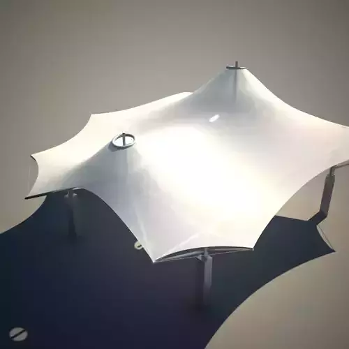 Membrane Tent Roof Low-poly 3D model