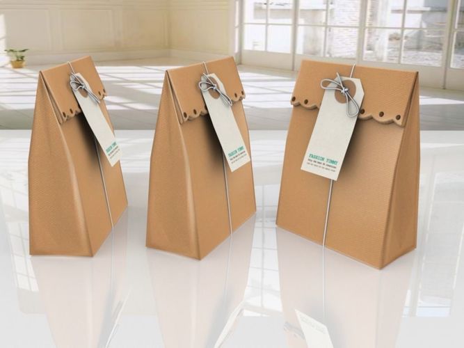 Packaging delivery bag Low-poly 3D model