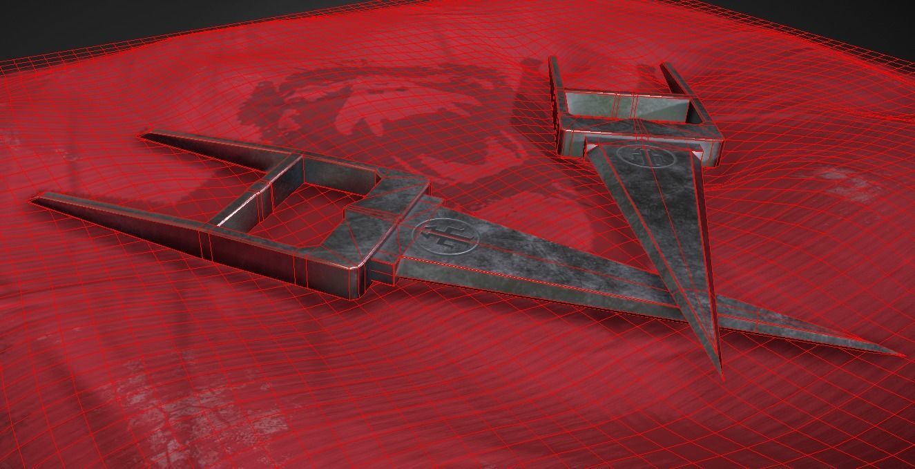 12 Monkeys Titan Katar Dagger Low-poly 3D model_3