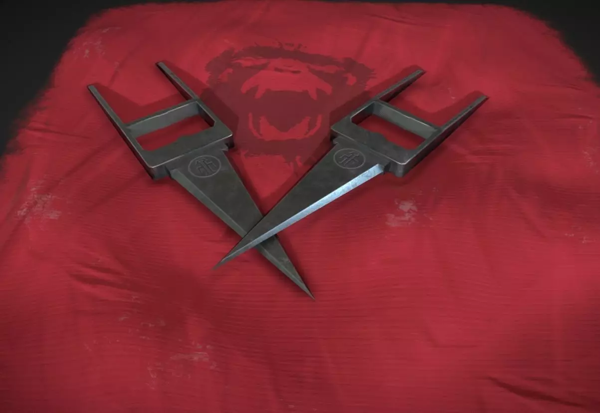 12 Monkeys Titan Katar Dagger Low-poly 3D model_0