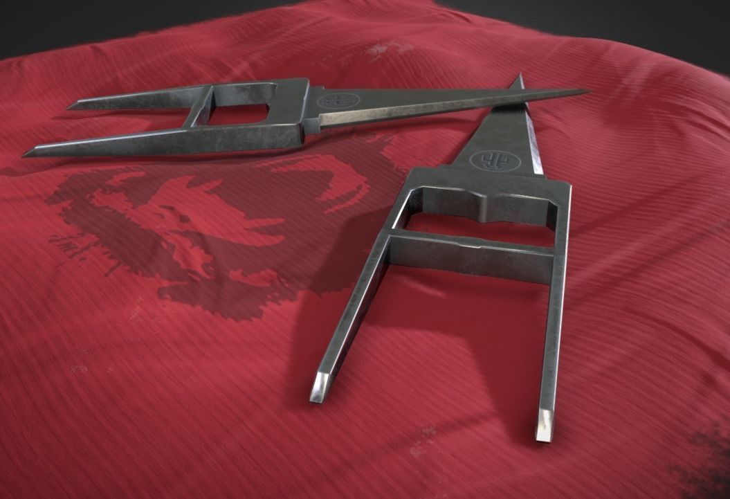 12 Monkeys Titan Katar Dagger Low-poly 3D model_2