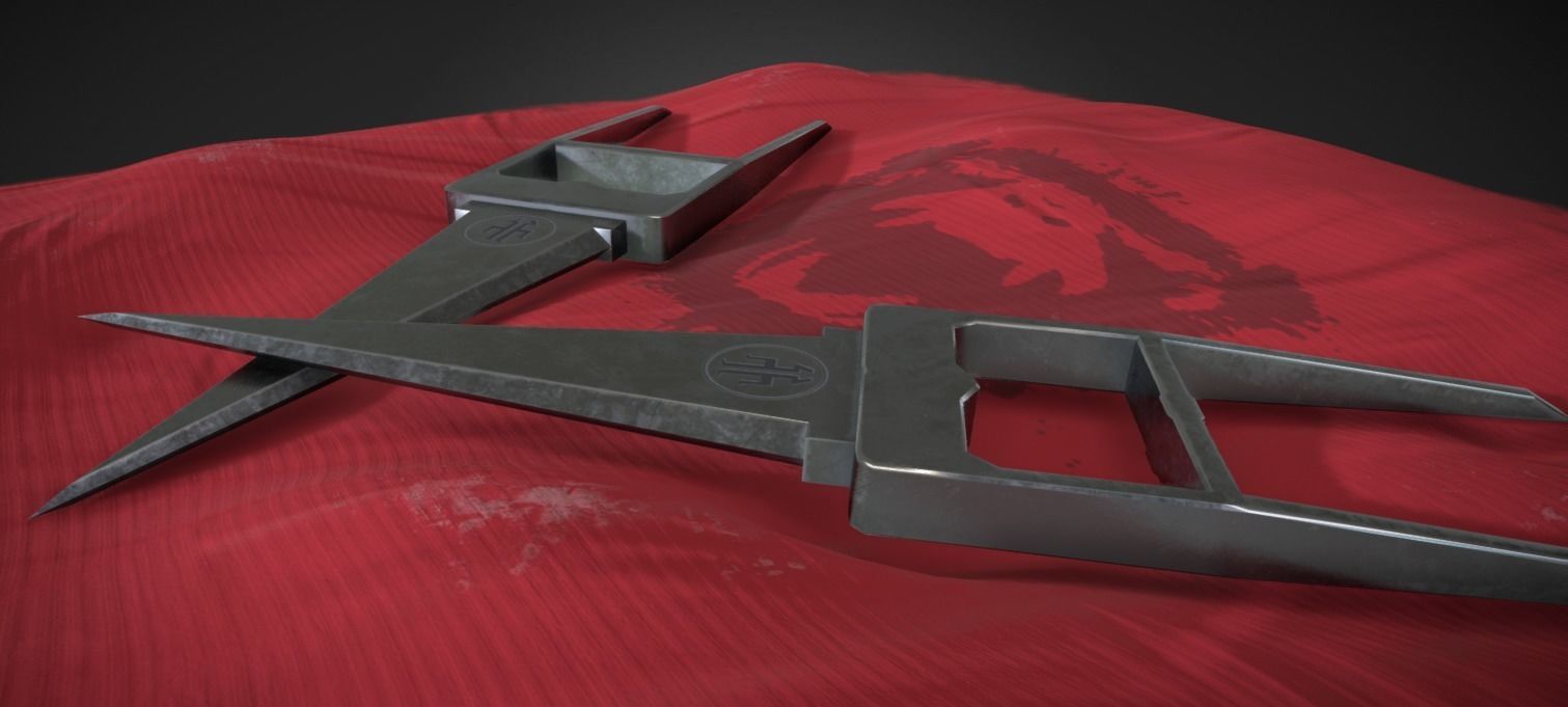 12 Monkeys Titan Katar Dagger Low-poly 3D model_1