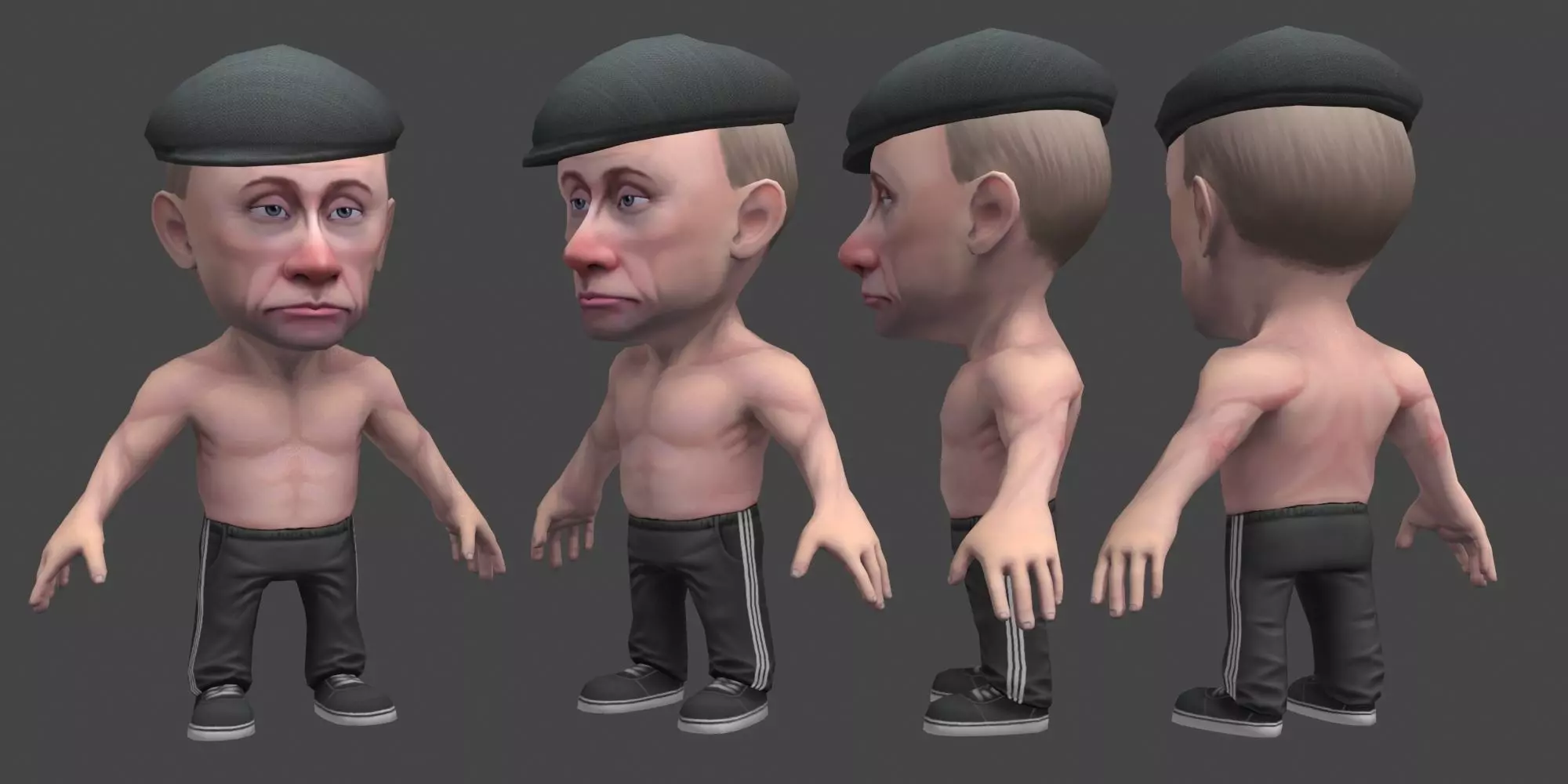 Chibii politicians - Putin - ver2 Low-poly 3D model_0