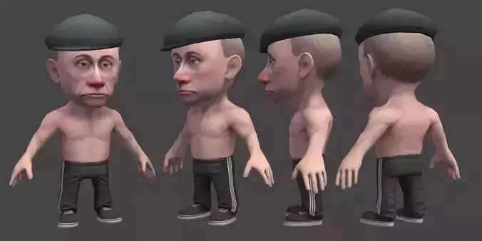 Chibii politicians - Putin - ver2 Low-poly 3D model