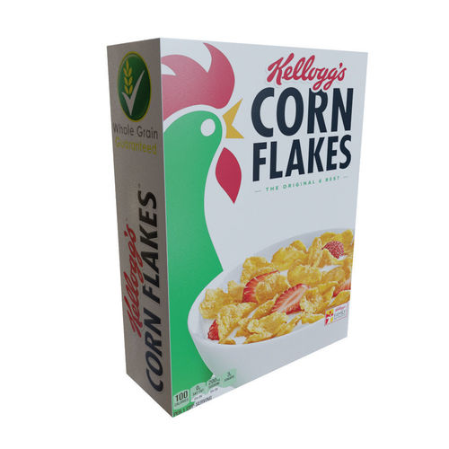 Cornflakes box Low-poly 3D model
