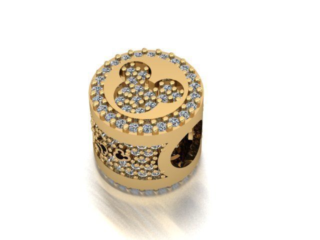 micky minnie mouse charm ball  3D print model_1