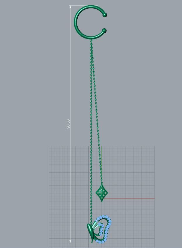 Butterfly Earring 3D print model_7