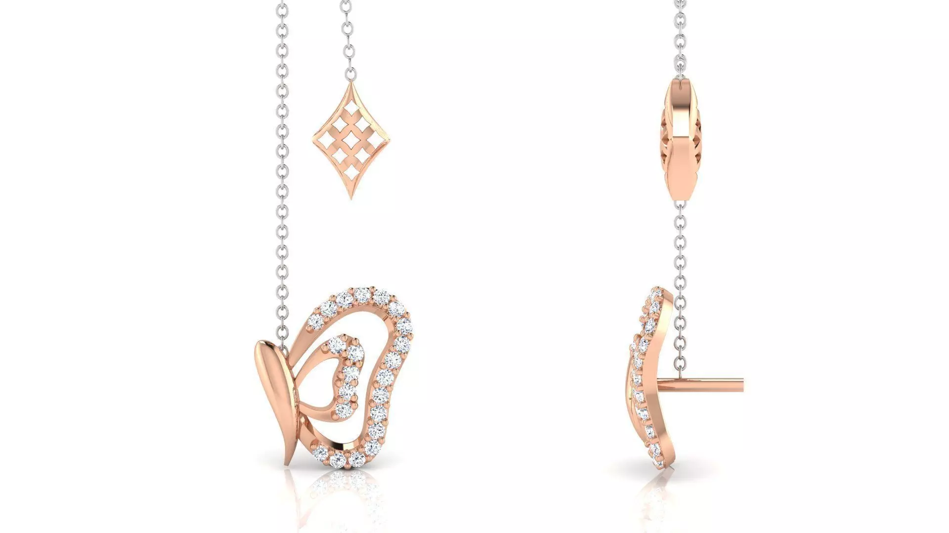 Butterfly Earring 3D print model_0