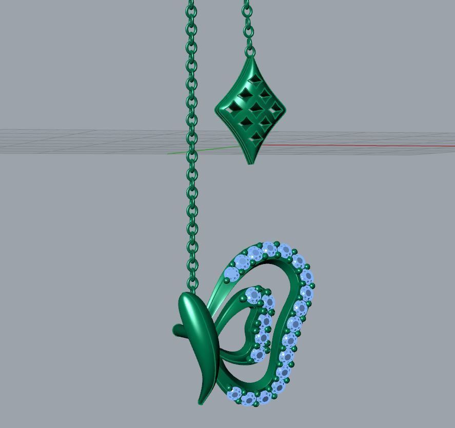 Butterfly Earring 3D print model_10