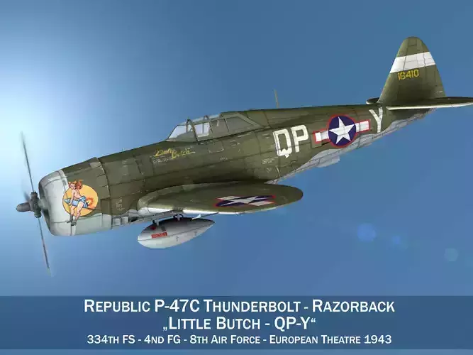 Republic P-47C Thunderbolt - Little Butch - QP-V