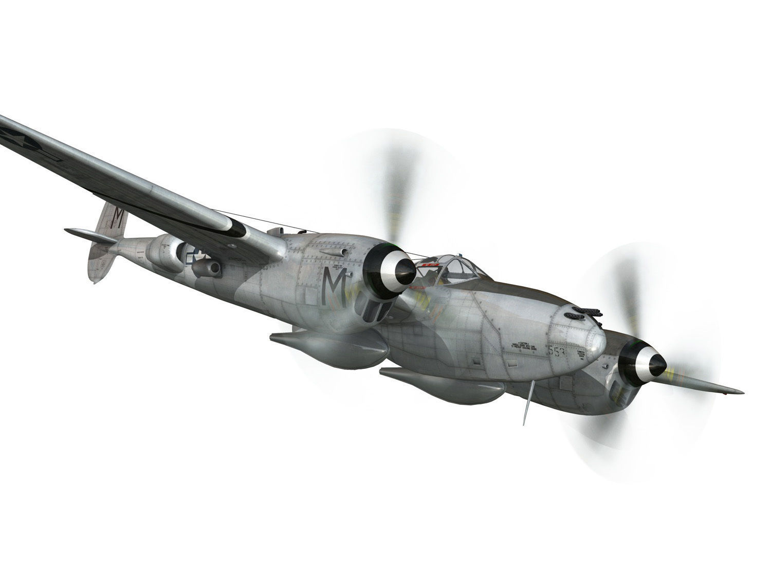Lockheed P-38 Lightning - Ready Maid 3D model_11