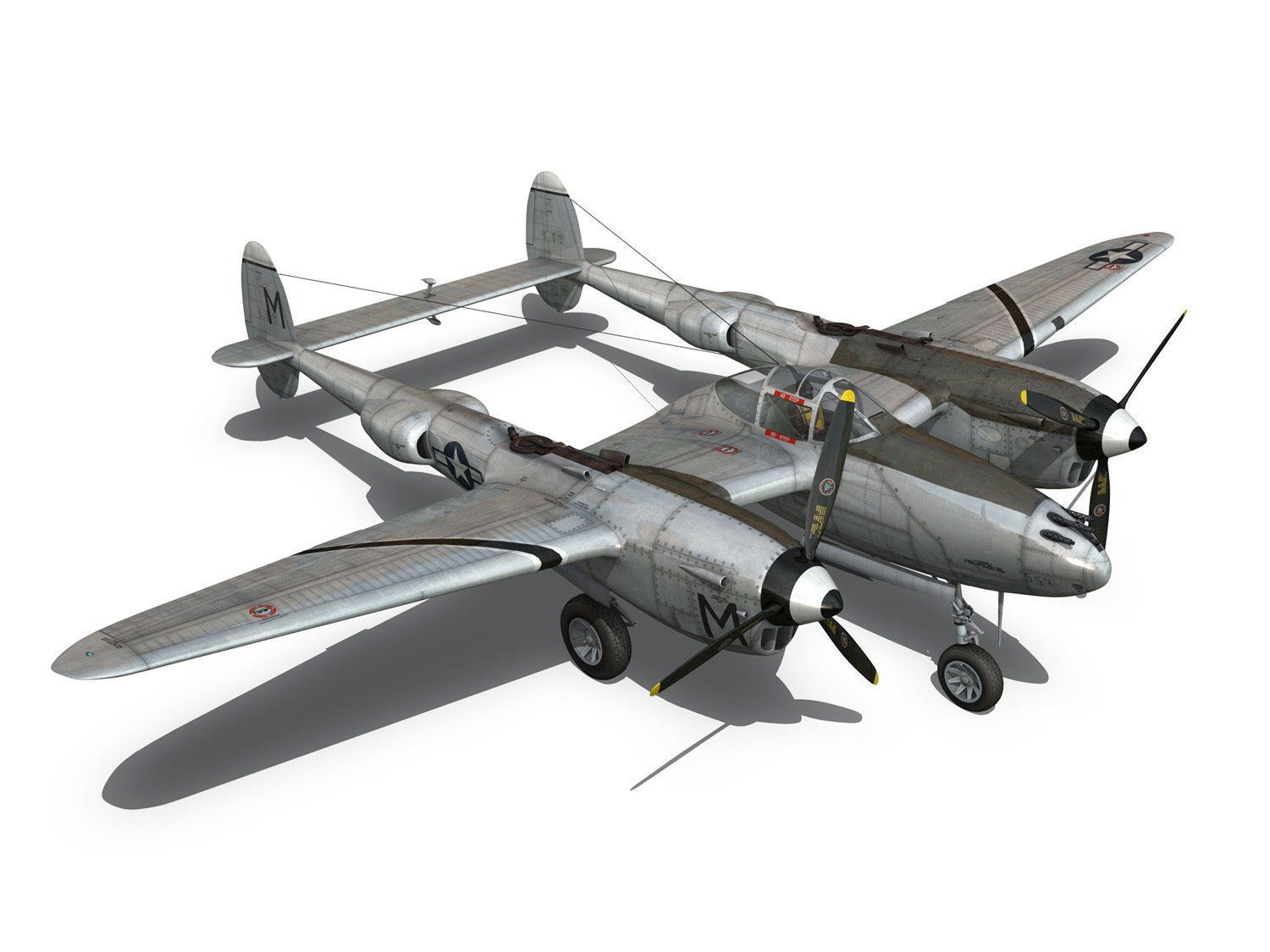 Lockheed P-38 Lightning - Ready Maid 3D model_15