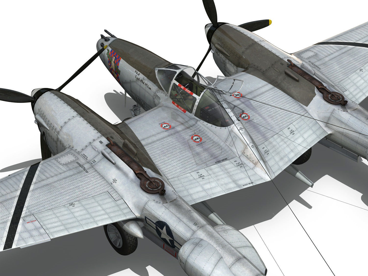 Lockheed P-38 Lightning - Ready Maid 3D model_18