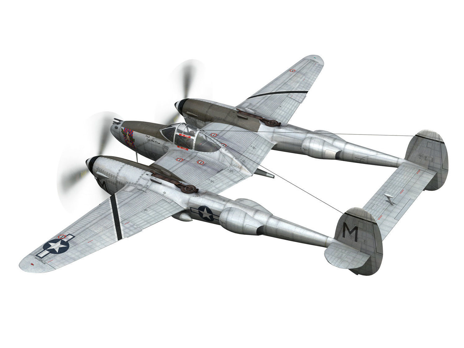 Lockheed P-38 Lightning - Ready Maid 3D model_6