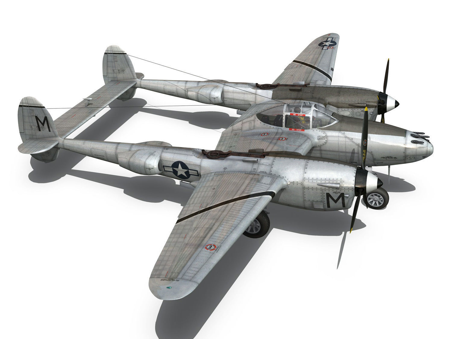 Lockheed P-38 Lightning - Ready Maid 3D model_17