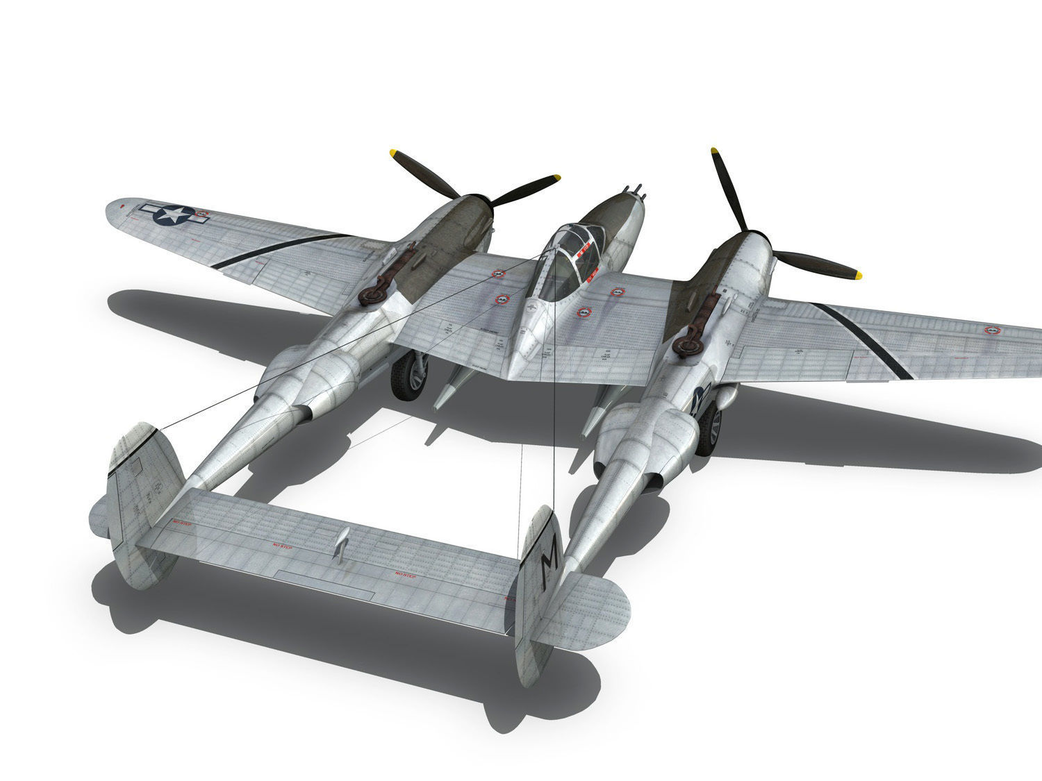 Lockheed P-38 Lightning - Ready Maid 3D model_16