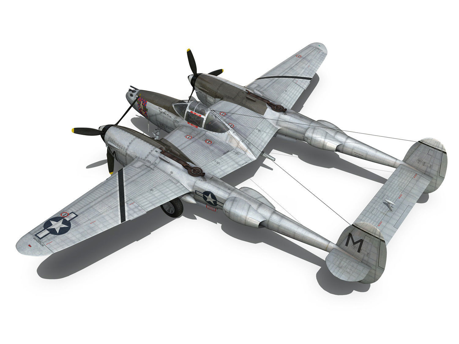 Lockheed P-38 Lightning - Ready Maid 3D model_14