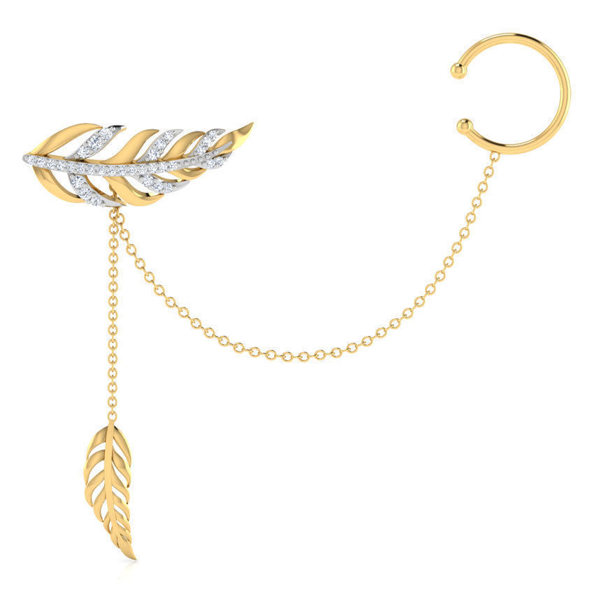 Feather Earring 3D print model_1