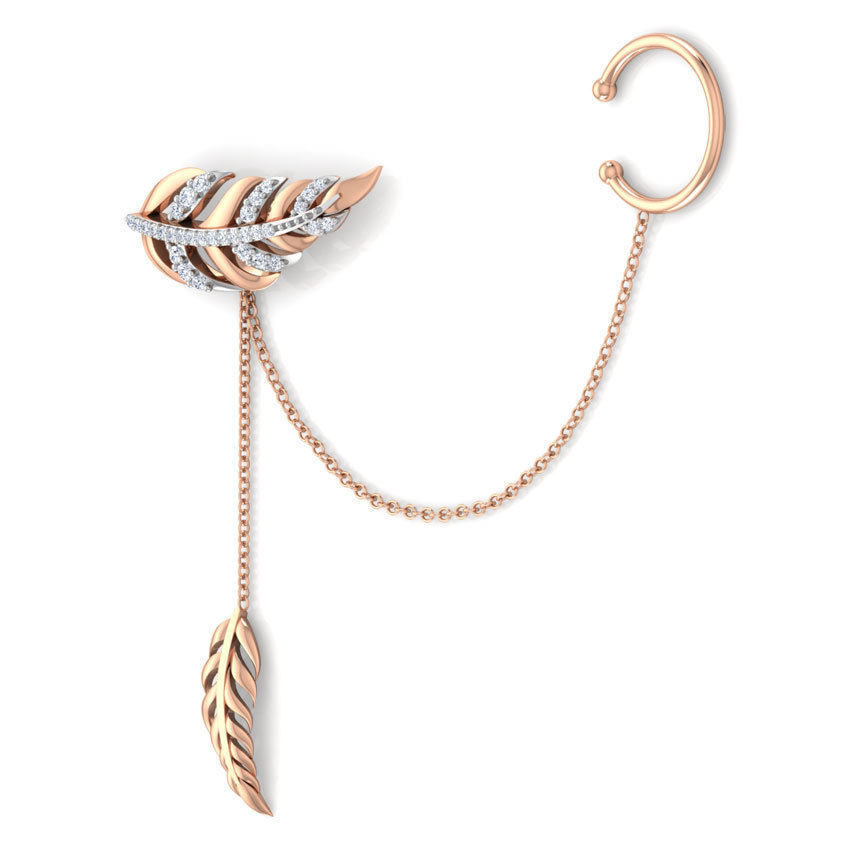 Feather Earring 3D print model_15