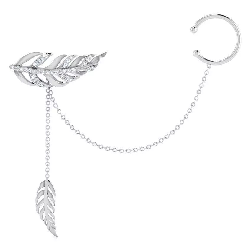 Feather Earring 3D print model_0