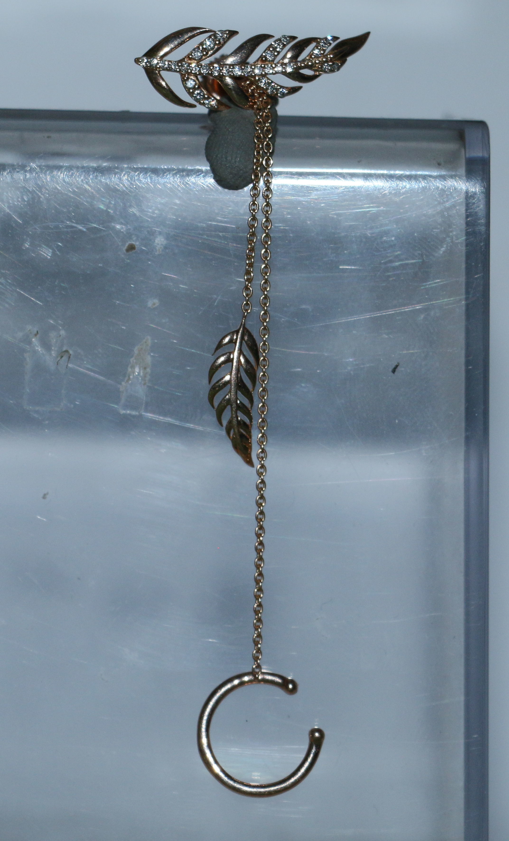 Feather Earring 3D print model_21