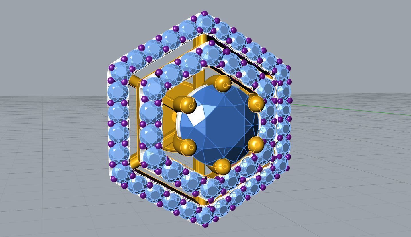 Hex Multi-Style Earring 3D print model_8