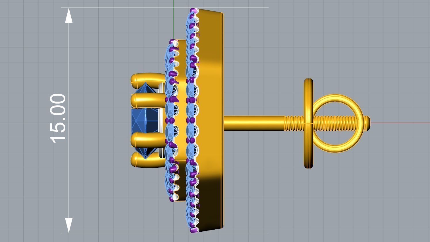 Hex Multi-Style Earring 3D print model_7