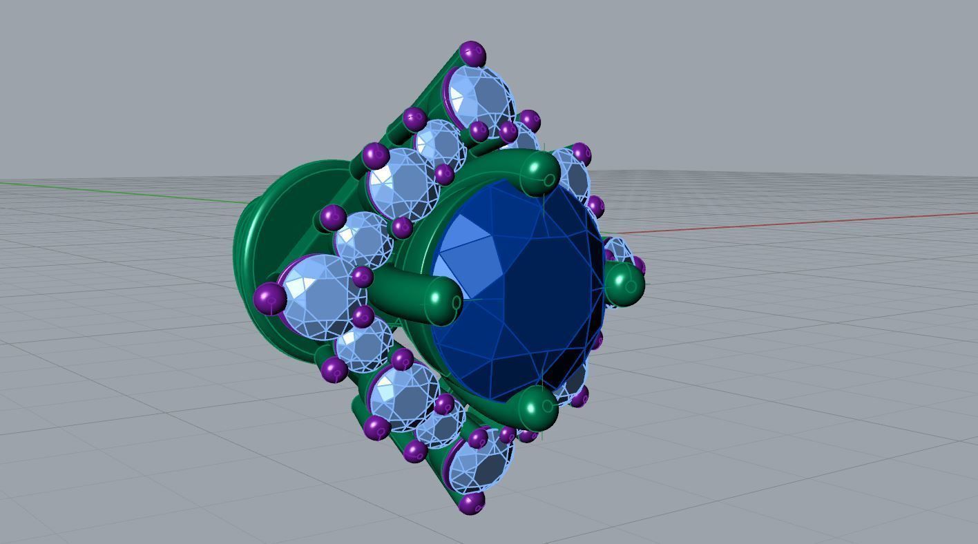 Rhombus Multi-Style Earring 3D print model_8