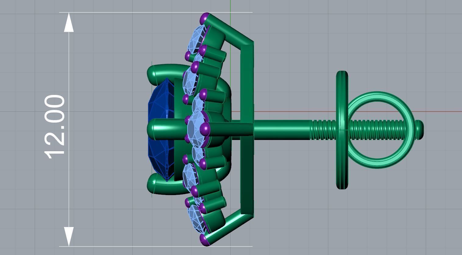 Rhombus Multi-Style Earring 3D print model_7