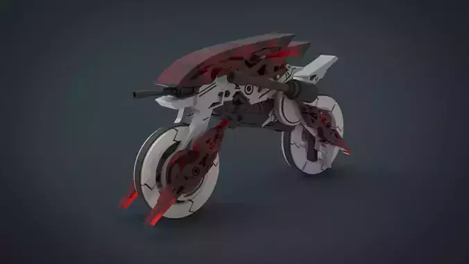 WarCycle lego motorcycle Low-poly 3D model