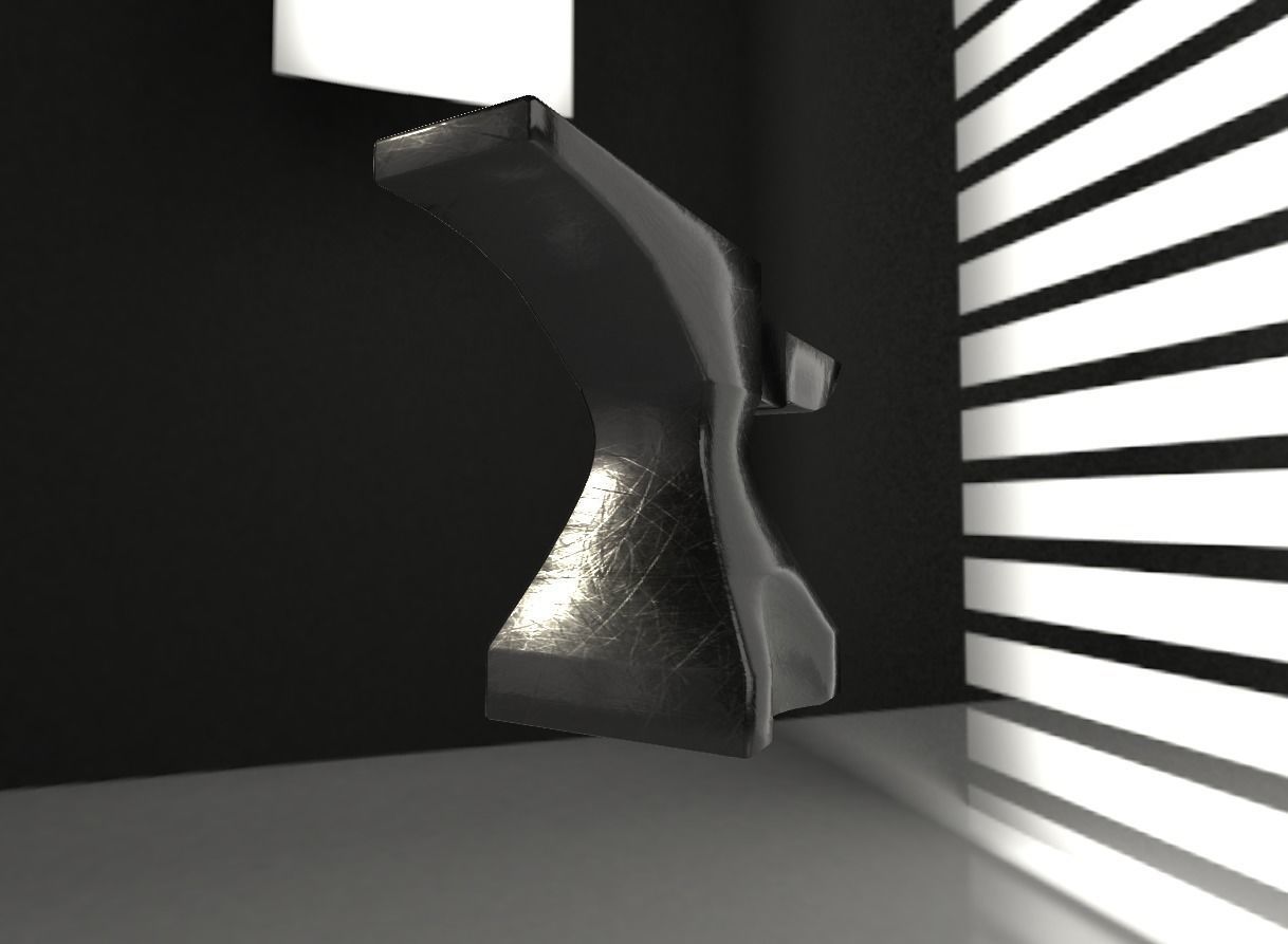 PBR Gameready Anvil metal hammer Low-poly 3D model_3