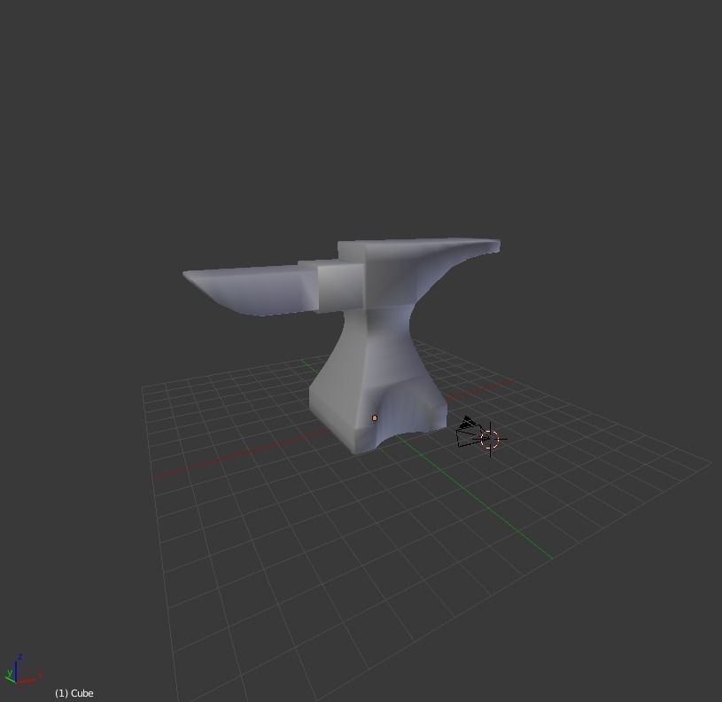 PBR Gameready Anvil metal hammer Low-poly 3D model_5