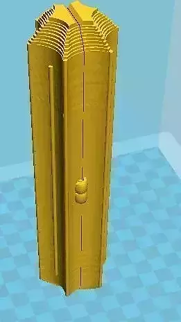 3D printable pen holder case with incorporated locker and eyelet