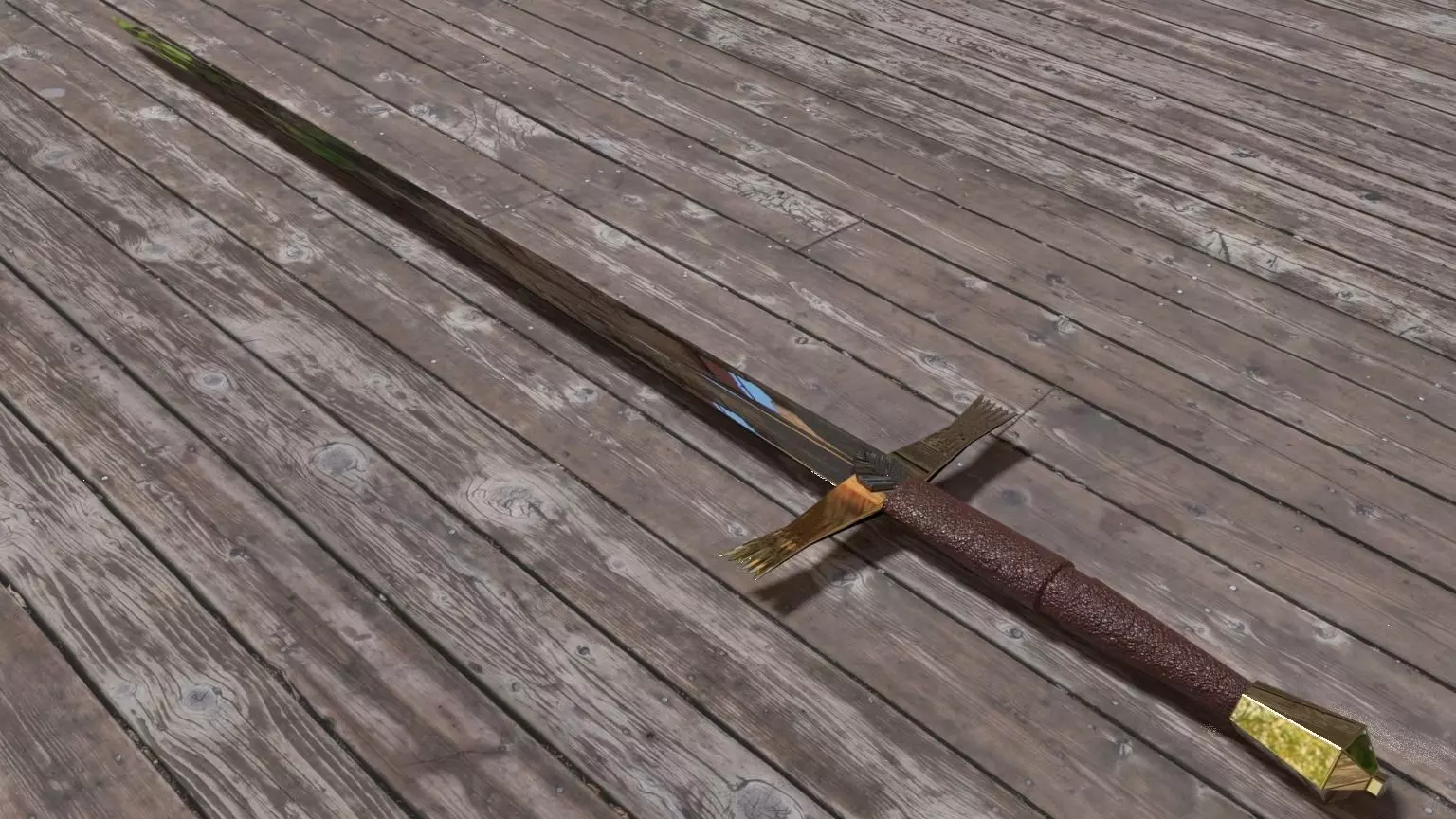 Dark Sword of Nomad Low-poly 3D model_0