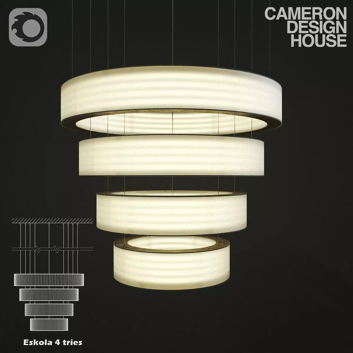Modern ring light Cameron design house - ESKOLA 3D model_0