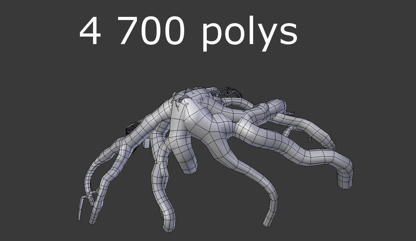 low poly tree root 1 Low-poly 3D model_4