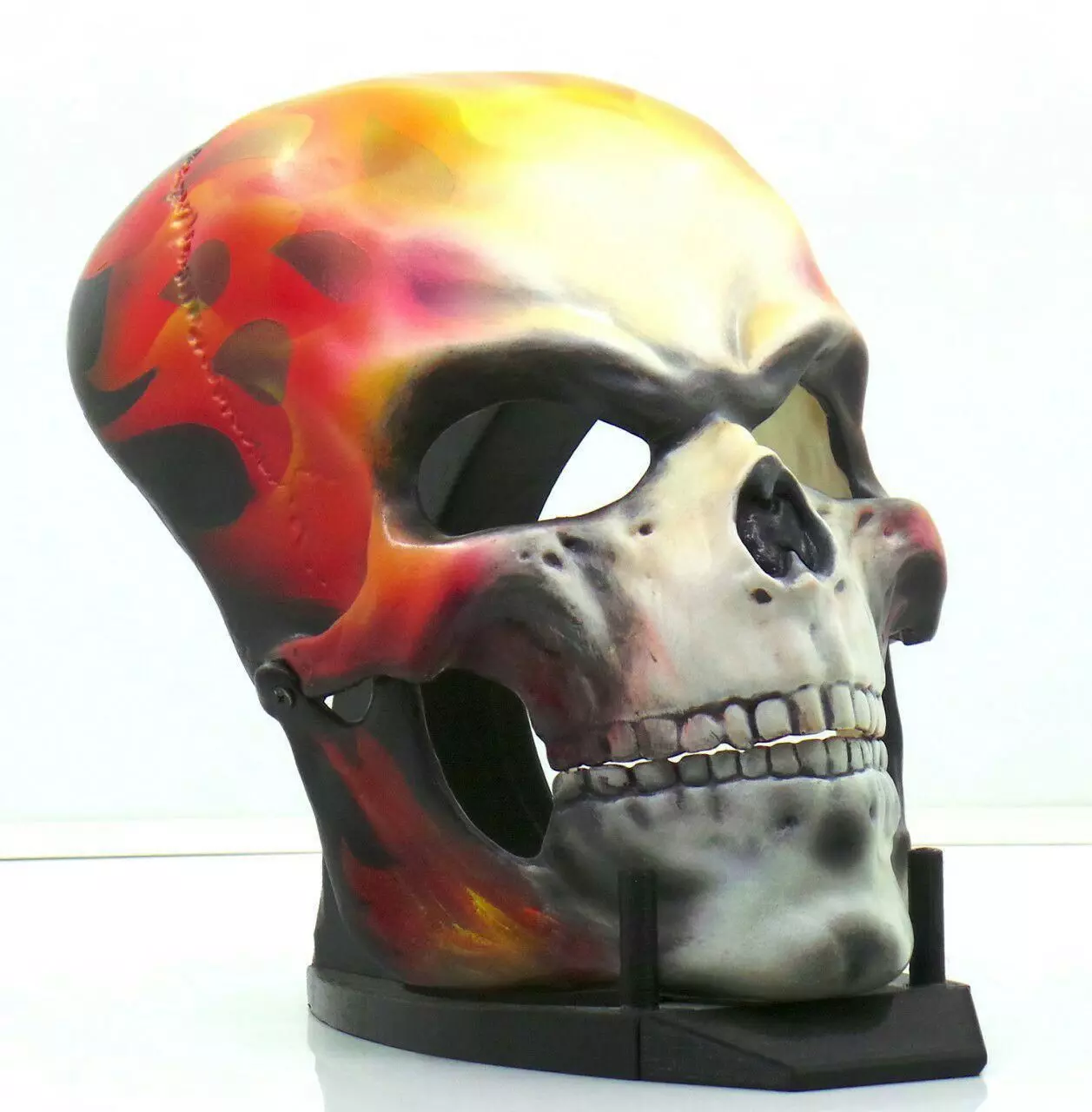Skull mask skull mask moving jaw skull face mask halloween 3D print model_0