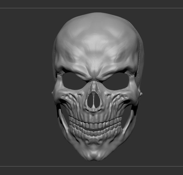 Skull mask skull mask moving jaw skull face mask halloween 3D print model_8